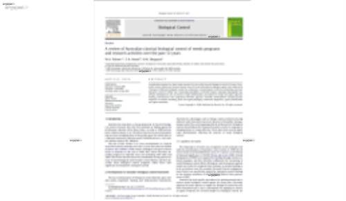 A review of Australian classical biological control of weeds programs and research activities over the past 12 years